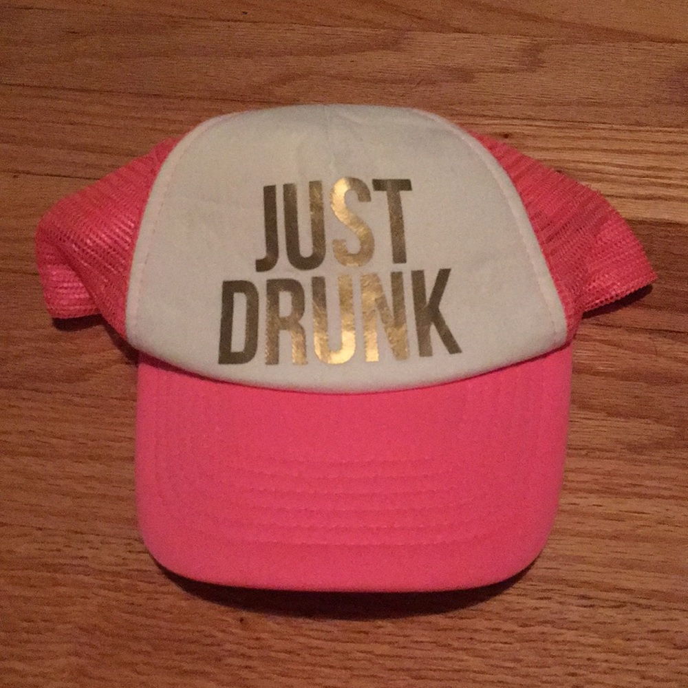 Just drunk pink trucker hat